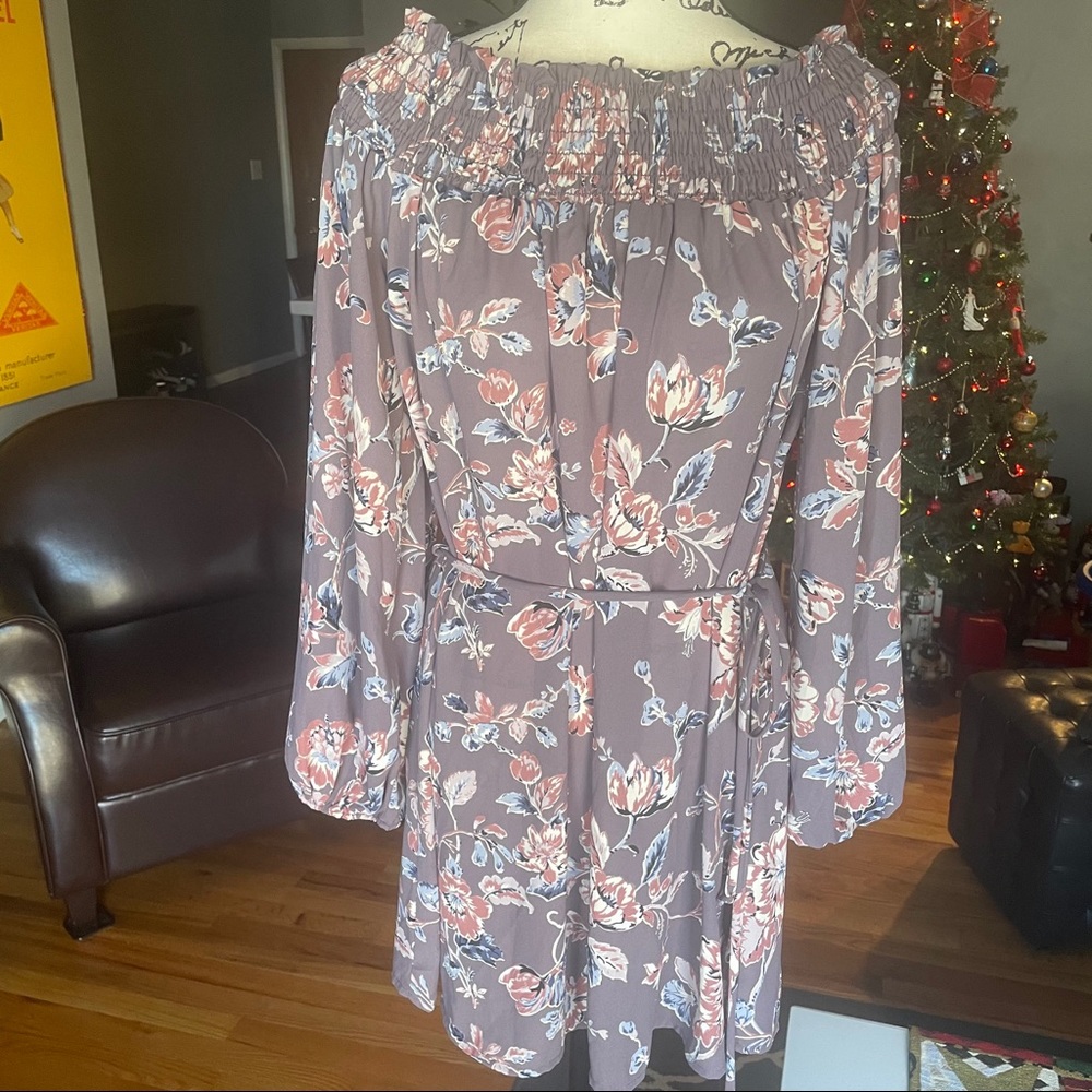 Floral off the shoulder dress